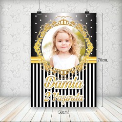 Prenses Siyah Gold Poster 50x70