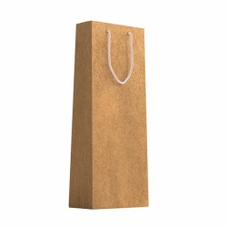 Şişe Boyu Naturel Kraft Karton Çanta 11x36cm