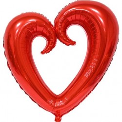 Kırmızı Folyo İçi Boş Kalp Balon