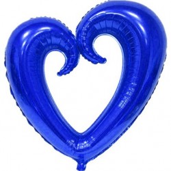 Mavi Folyo İçi Boş Kalp Balon