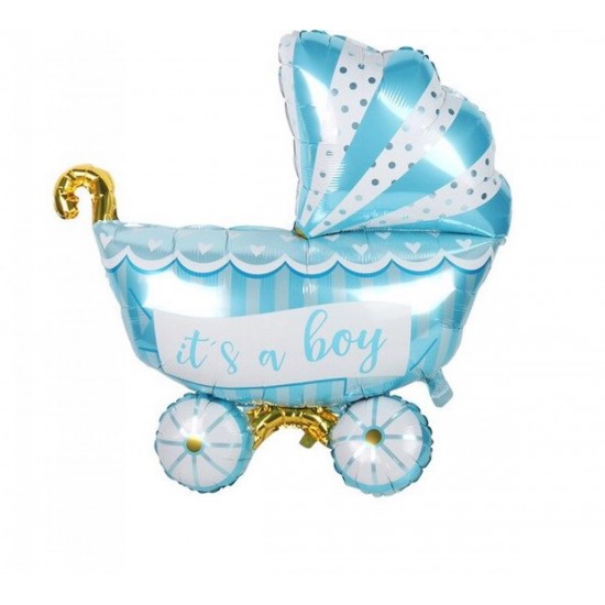 Bebek Arabası Mavi Folyo Balon