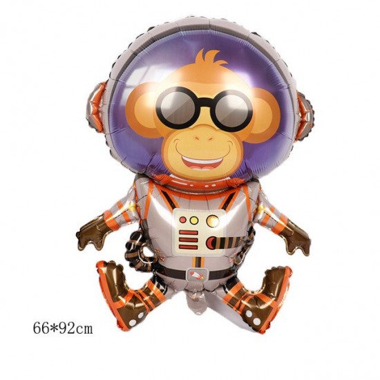 Astronot Monkey Folyo Balon