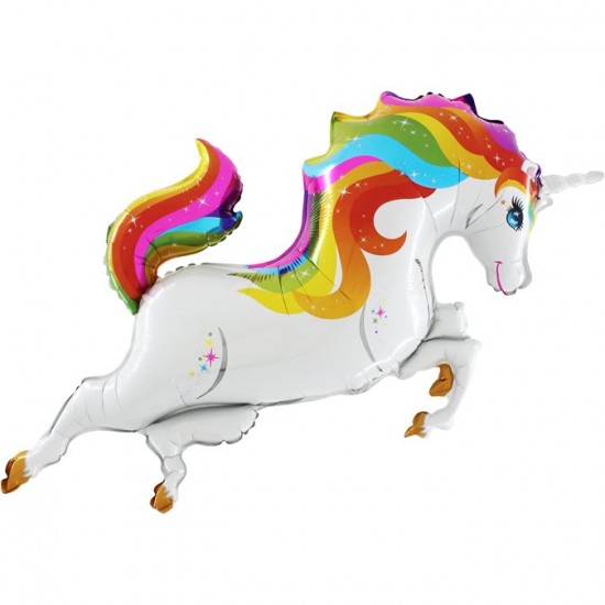 Unicorn Rengarenk Grabo Folyo Balon