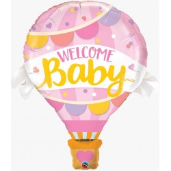 Welcome Baby Pembe Folyo Balon