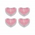 Tealight Pembe  Kalp Mum 50'li