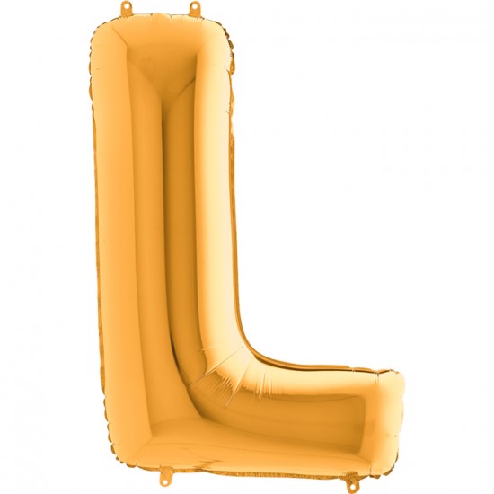 L Harf Grabo Altın Folyo Balon 102 cm