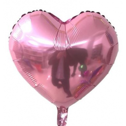 Pembe Kalp Folyo Balon 60 cm