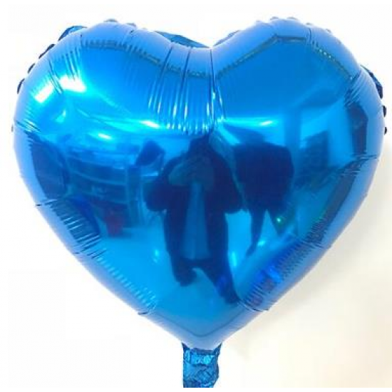 Mavi Kalp Folyo Balon 86 cm