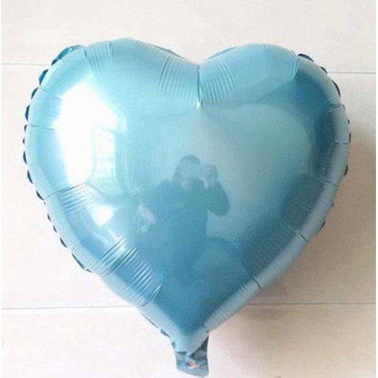 Açık Mavi Kalp Folyo Balon 60 cm