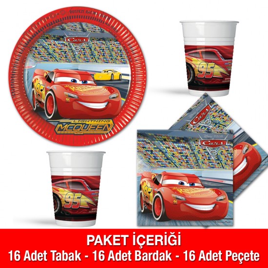 Cars Parti Seti 16 Kişilik