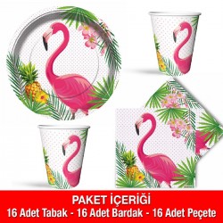 Flamingo Parti Seti 16 Kişilik