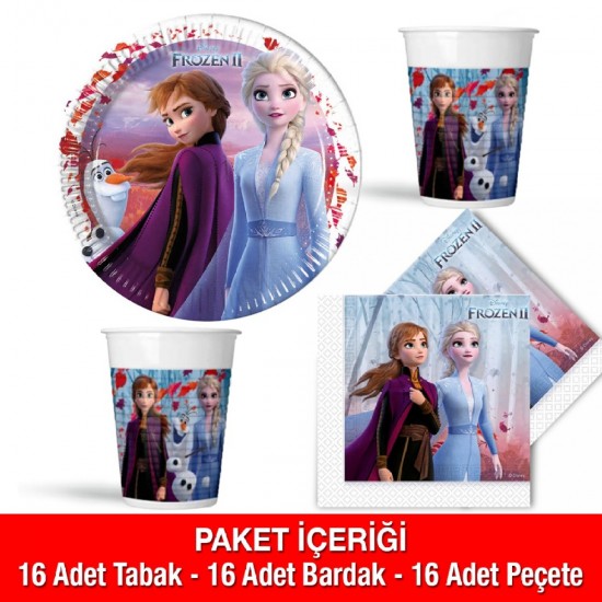 Frozen Parti Seti 16 Kişilik