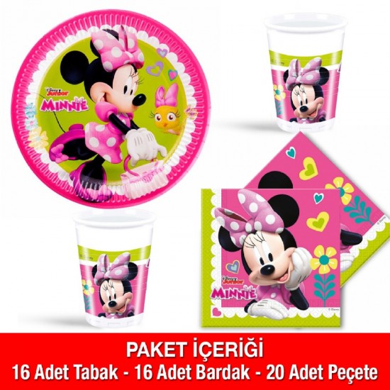 Minnie Mouse Parti Seti 16 Kişilik