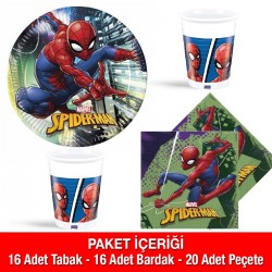 Spiderman Parti Seti 16 Kişilik