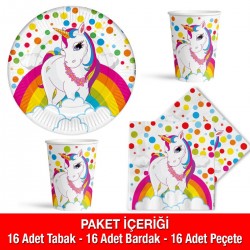 Unicorn Parti Seti 16 Kişilik