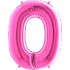 0 Rakam Pembe Folyo Balon 40 cm