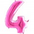 4 Rakam Pembe Folyo Balon 40 cm