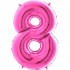 8 Rakam Pembe Folyo Balon 40 cm