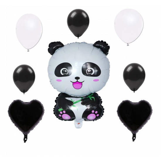 Panda Folyo ve Lateks Balon Set