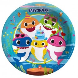 Baby Shark Karton Tabak 23 cm 8'li