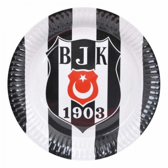 Beşiktaş Karton Tabak 23 cm 8'li