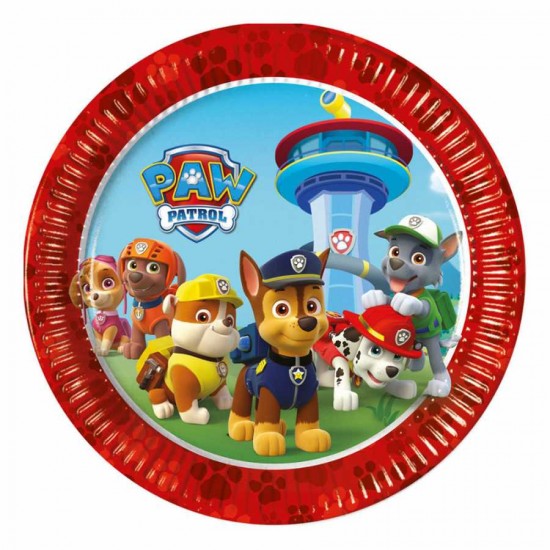 Paw Patrol Karton Tabak 23 cm 8'li