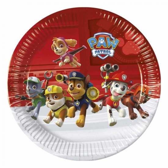 Paw Patrol Ready For Action Karton Tabak 23 cm 8'li