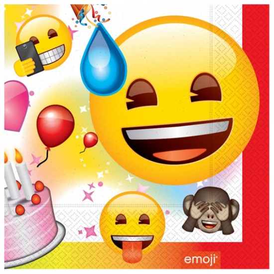 Emoji Parti Kağıt Peçete 33x33 cm 20'li