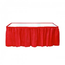 Kırmızı Plastik Masa Eteği 75x426 cm