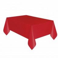 Kırmızı Plastik Masa Örtüsü 137x270 cm
