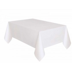 Beyaz Plastik Masa Örtüsü 137x270 cm