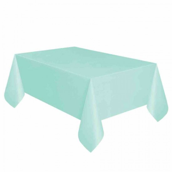 Mint Yeşili Plastik Masa Örtüsü 137x270 cm