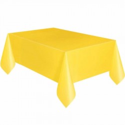 Sarı Plastik Masa Örtüsü 137x270 cm