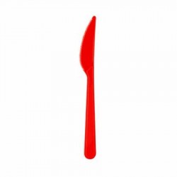 Kırmızı Plastik Bıçak 10'lu