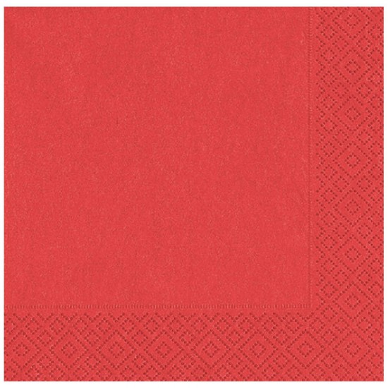 Kırmızı Kağıt Peçete 33x33 cm 20'li