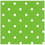 Yeşil Puantiyeli Kağıt Peçete 33x33 cm 20'li
