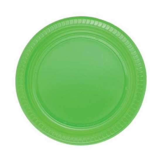 Yeşil Plastik Tabak 22 cm 25'li