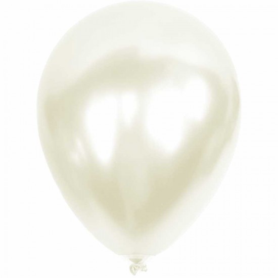 Metalik Beyaz Balon 100'lü