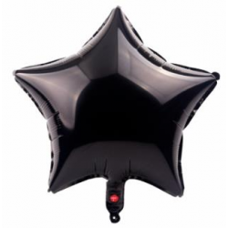 Siyah Yıldız Folyo Balon 46 cm