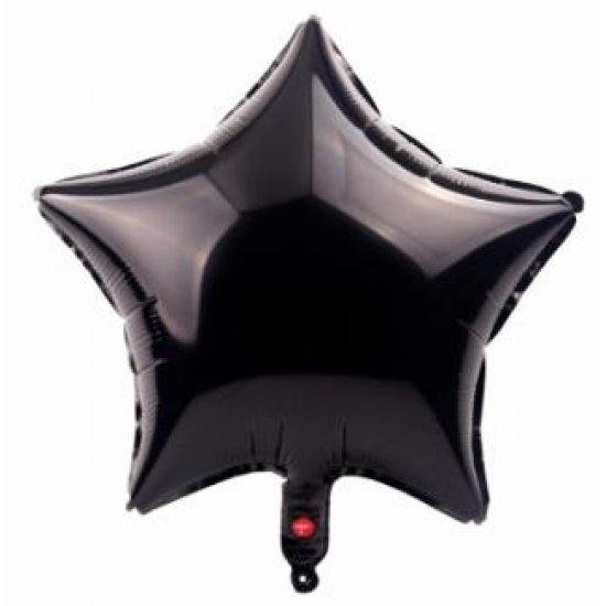Siyah Yıldız Folyo Balon 46 cm